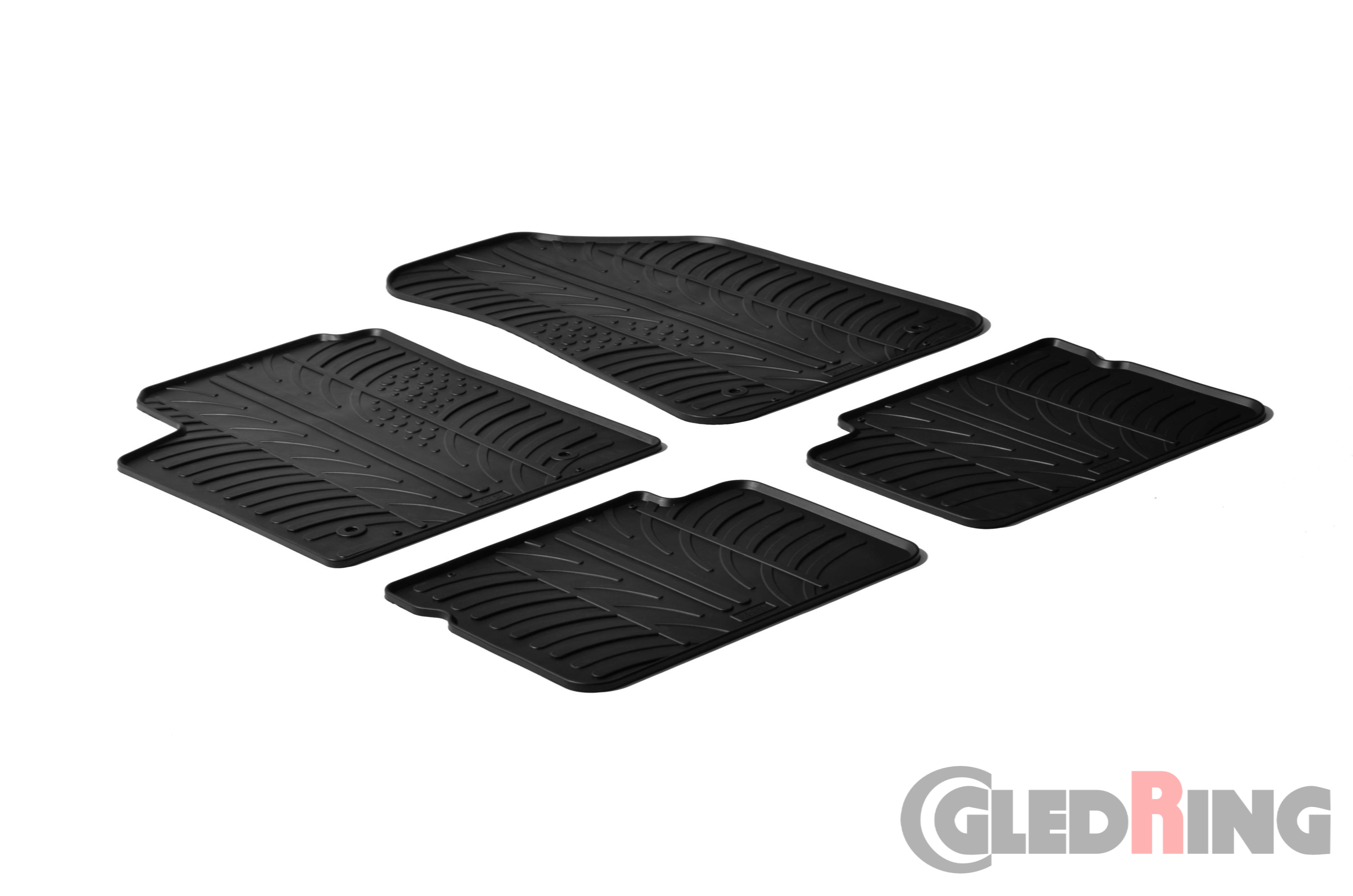 Original Gledring Passform Fußmatten Gummimatten 4 Tlg. - Lancia Delta 09->/FIAT Bravo 07->/5 doors